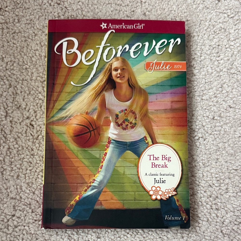 American Girl Beforever Julie Book - Rainbow Cover with White Tank & Blue Jeans